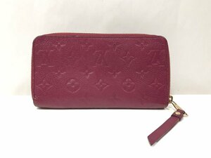 ★ルイヴィトン LOUIS VUITTON モノグラム アンプラント M62214 ジッピーウォレット 長財布 レッド系 中古★003083