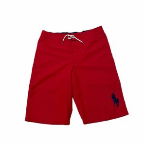 新品　本物　ラルフローレン　水着　海水パンツ　ハーフパンツ　赤　ビッグポニー　サイズ18/20 ボードショーツ サーフパンツ