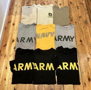 米軍実物　USA製　Tシャツ　ロンT 9枚　セット　卸　100円スタート　売り切り　ベール　まとめ売り　ミリタリー　米軍放出品　army navy