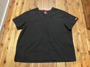 Dickies USA輸入　黒　メンズXL ワークシャツ　100円スタート　売り切り　古着　半袖　ディッキーズ　半袖シャツ　卸　ブラック