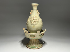 【瑞】古い壺　花瓶　中国美術　陶器　詳細不明　＊（欠損、直し有り）