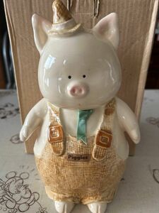 KATO KOGEI 豚　貯金箱　工芸品　オシャレ　可愛い　ピッグ　レトロ　陶器　加藤工芸　ビンテージ　昭和レトロ　置物　