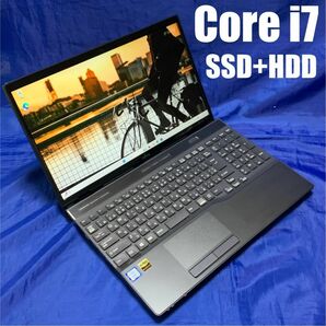 【Core i7・SSD+HDD搭載・Office】FMV LIFEBOOK ノートパソコン 