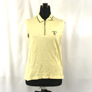 PEARLY GATES/パーリーゲイツ★ノースリーブポロシャツ【レディースM/2/黄色/イエロー】ゴルフウェア◆BG485