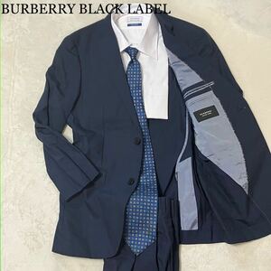 1 jpy [ highest grade. armour ] BURBERRY BLACK LABEL Burberry Black Label suit navy silk 10% water cow button 2B three . association wool 