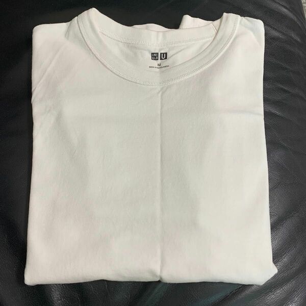 【美品】UNIQLO ユニクロ　メンズ　Tシャツ　半袖　ホワイト　M 