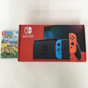 Nintendo Switch Nintendo switch body new model neon blue neon red Gather! Animal Crossing set MOD.HAC-001(-01)