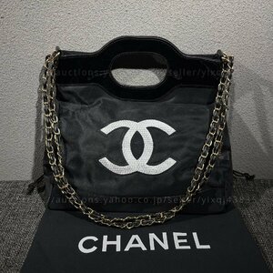 シャネル ノベルティ 非売品 CHANEL VIPギフト スパンコール ココマーク ハンドバッグ ショルダーバッグ ブラック レディース ブランド 白