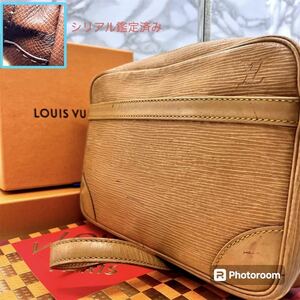 『真贋済/美品』LOUIS VUITTON ルイヴィトン トロカデロ 27 ショルダーバッグ 肩掛け クロスボディー エピ ノワール イエロー系 黄 