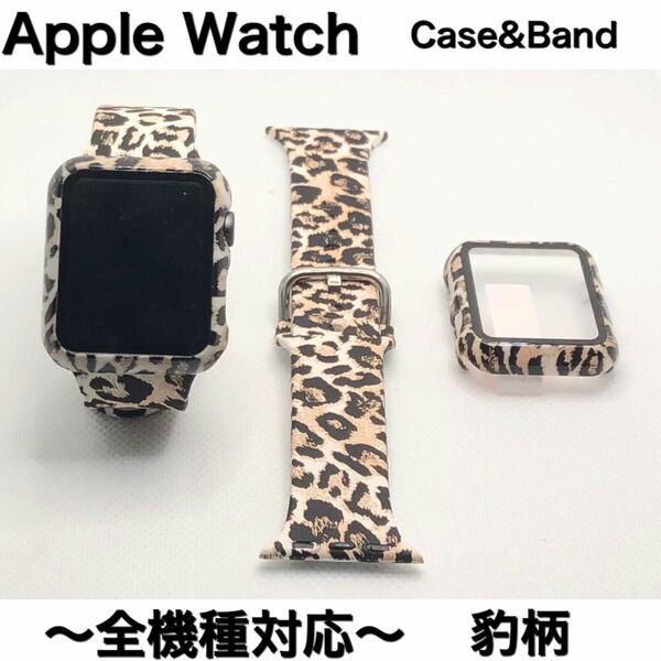S豹柄★アップルウォッチバンド　ラバーベルト Apple Watch