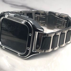ブラック s アップルウォッチバンド ステンレスベルト セラミック 保護 画面保護 カバー ケース Apple Watch