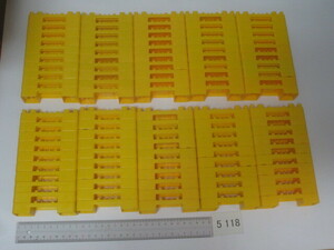 # used Plarail large amount exhibition Mini block . column ... yellow color 100 piece 5118