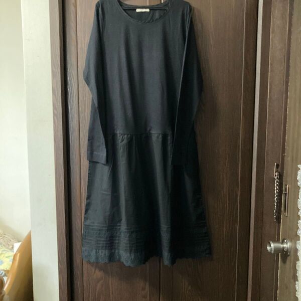 未使用ルームウェアワンピースM黒