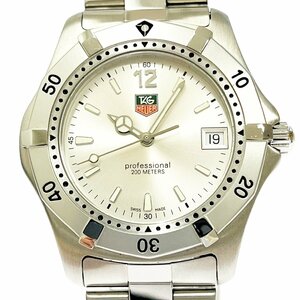 【1円スタート】TAG HEUER タグホイヤー WK1112-1 プロフェッショナル SS シルバー文字盤 クオーツ メンズ腕時計 276999