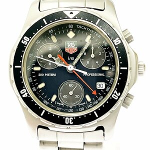 【1円スタート】TAG HEUER タグホイヤー CE1121 クロノグラフ SS ブラック文字盤 クオーツ メンズ腕時計 277239