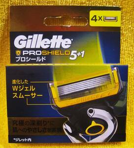 *[ unopened ]ji let Pro shield Gillette PROSHIELD 5+1 razor 4ko go in * postage 120 jpy ~