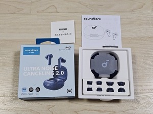 Anker Soundcore P40i ワイヤレスイヤホン マルチポイント接続 最大60時間再生 ネイビー 新品未使用 開封品