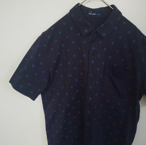 [ free shipping ]FRED PERRY( Fred Perry ) men's short sleeves shirt dot pattern navy M size 