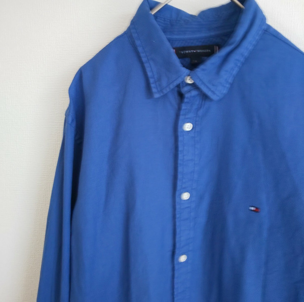 【送料無料】Tommy Hilfiger｜トミーヒルフィガー　メンズ 長袖シャツ Sサイズ ブルー