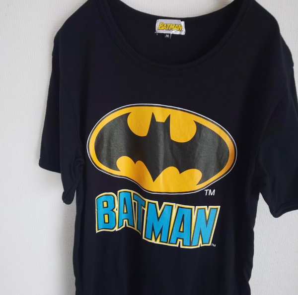 【送料無料】バットマン ロゴTシャツ メンズ Mサイズ ブラック