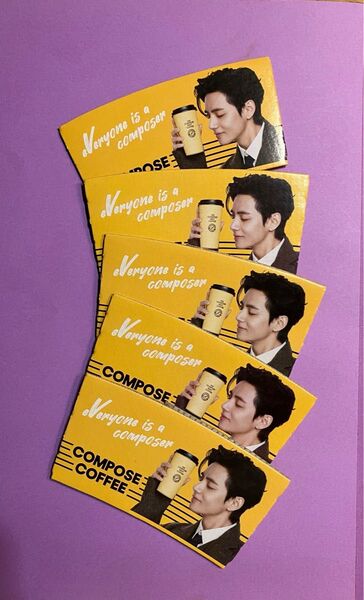 韓国 compose coffee 限定 V カップホルダー5枚セット