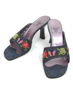  Anna Sui ANNA SUI blue Denim sandals 4