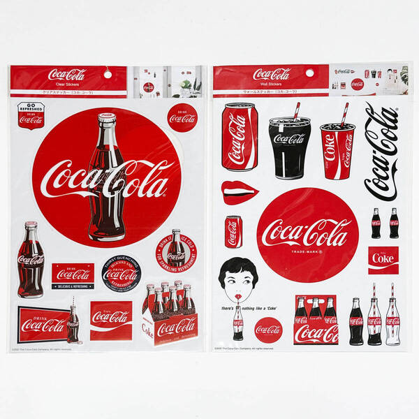 ■Coca-Cola×DAISO コラボ・ウォールステッカーシート×2枚セット新品■