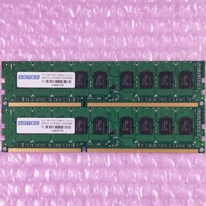 【動作確認済み】ADTEC DDR3-1600 16GB (8GB×2枚) PC3L-12800E デスクトップ用メモリ ECC Unbuffered DIMM (在庫1)