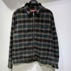 Supreme 24ss Shadow Plaid Flannel Zip Shirt Mサイズ シュプリーム シャドウプライドフランネルジップアップシャツジャケット