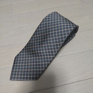 VISARUNO ビサルノ 日本製 グレー タータン チェック シルク ネクタイ
