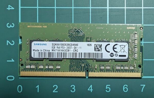 【送料無料】Samsung M471A1K43CB1-CRC 8GB DDR4 2666MHz SO-DIMM ノートPC用メモリ 動作品 (AE)