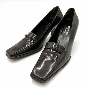 A ＊ 良品 イタリア製 '高級感溢れる' GUCCI グッチ 本革 ヒール / パンプス 6C 23cm レディース 婦人靴 シューズ 靴