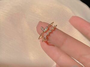 ゴールド ジュエリー アクセサリーレディース韓国大人気指輪　インスタファッション　かわいいリング　フリーサイズ　おしゃれ　ハート