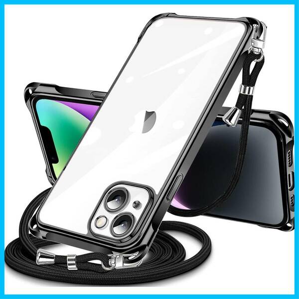 【新着商品】スマホケース iPhone14 アイフォン14 カバー 肩掛け 斜めかけ ショルダー 縄掛けケース 透明 薄型 軽量 