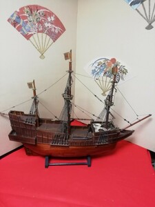 帆船 模型 長さ75cm 木造