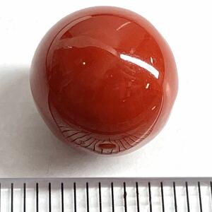 (天然本珊瑚11.71ct)j 約11.45×12.24mm ルース 裸石 宝石 coral コーラル さんご 丸玉 サンゴ DC0/EA2 