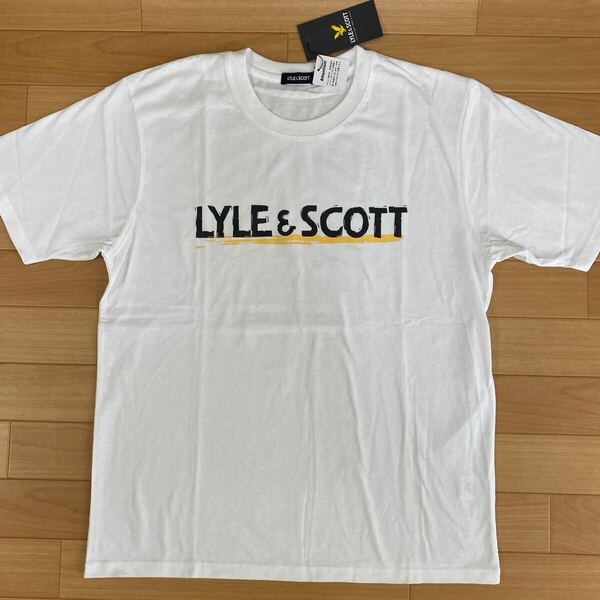 M ライル&スコット LYLE&SCOTT 新品 半袖Tシャツ トップス 白 綿100％ メンズ 紳士 アウトドア　スポーツ ゴルフウェア 旅行 golf レジャー