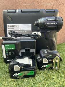 HIKOKI Hitachi Koki cordless impact driver WH 36DC battery 2 piece * case * charger set operation verification ending 