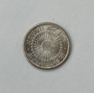 [ old coin ] asahi day 10 sen 10 sen silver coin Meiji 44 year modern times coin coin ②