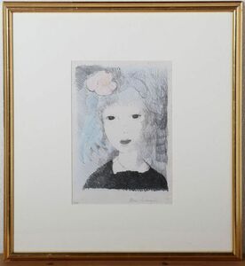 8648 マリー・ローランサン Marie Laurencin 「バラの花びら」リトグラフ真作 鉛筆サイン 書籍「La Vie de Chteau」より