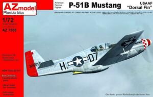 AZmodel 7588 1/72 アメリカ陸軍航空軍 P-51B マスタング ドーサルフィン USAAF