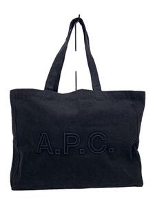 A.P.C.◆トートバッグ/コットン/BLK/無地