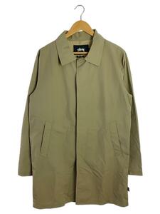 STUSSY◆ステンカラーコート/M/ナイロン/KHK/無地/115240