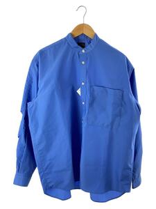 DAIWA◆PIER39 TECH BAND COLLAR SHIRTS/M/ポリエステル/BLU/BE-91022W