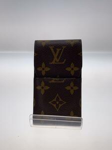 LOUIS VUITTON◆エテュイ・シガレット_モノグラム・キャンバス_BRW/レザー/BRW/総柄/メンズ