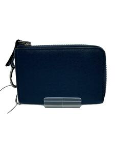 LANVIN COLLECTION◆EMBOSSED LEATHER MULTI KEY CASE/キーケース/レザー牛革/BLU
