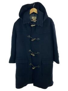 HERMES* duffle coat /46/ wool /NVY/ plain 