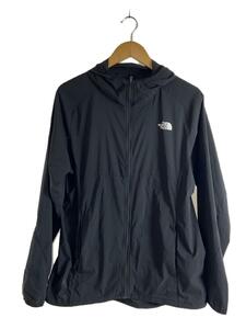 THE NORTH FACE◆ANYTIME WIND HOODIE_エニータイムウィンドフーディ/XL/ナイロン/BLK/無地