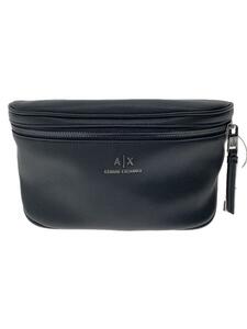 ARMANI EXCHANGE◆ウエストバッグ/レザー/BLK