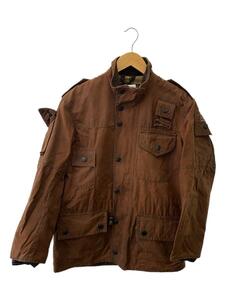 Barbour◆cowen commando/ジャケット/34/コットン/ブラウン/無地